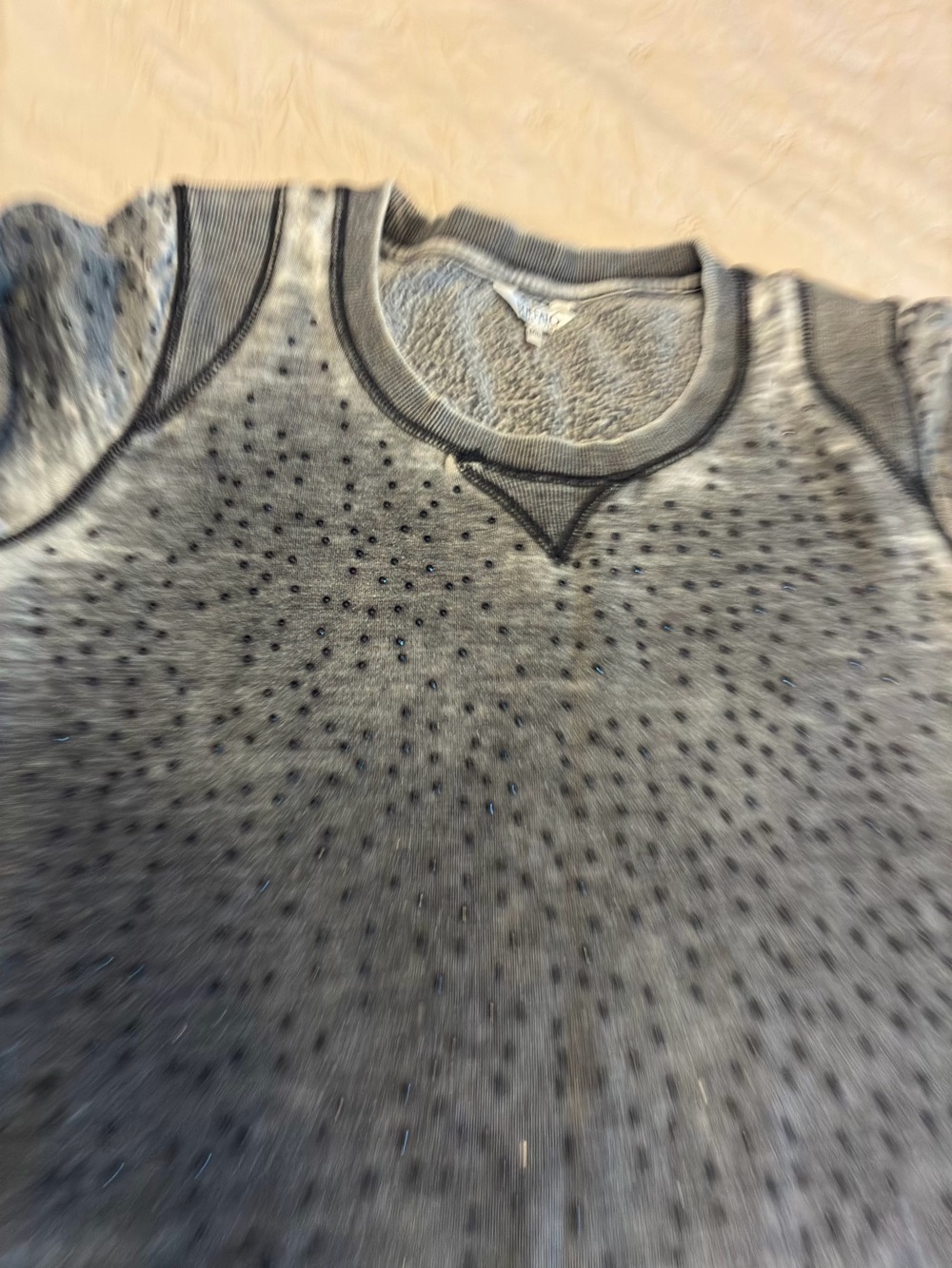 Buffalo David Bitton Girls' Gray Rhinestone Crewneck Sweatshirt